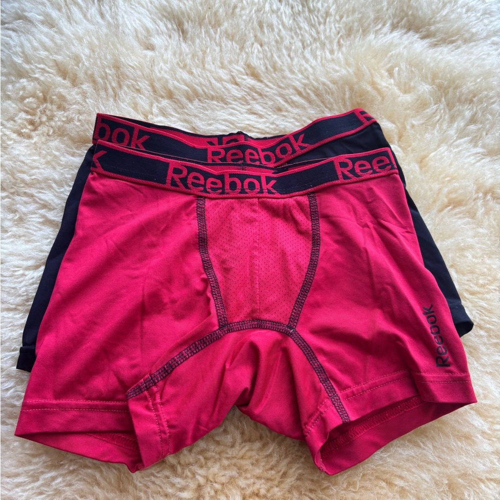Reebok Red & Black Boxer Briefs with Contoured Pouch and Elastic Waistband Set